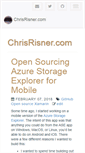 Mobile Screenshot of chrisrisner.com